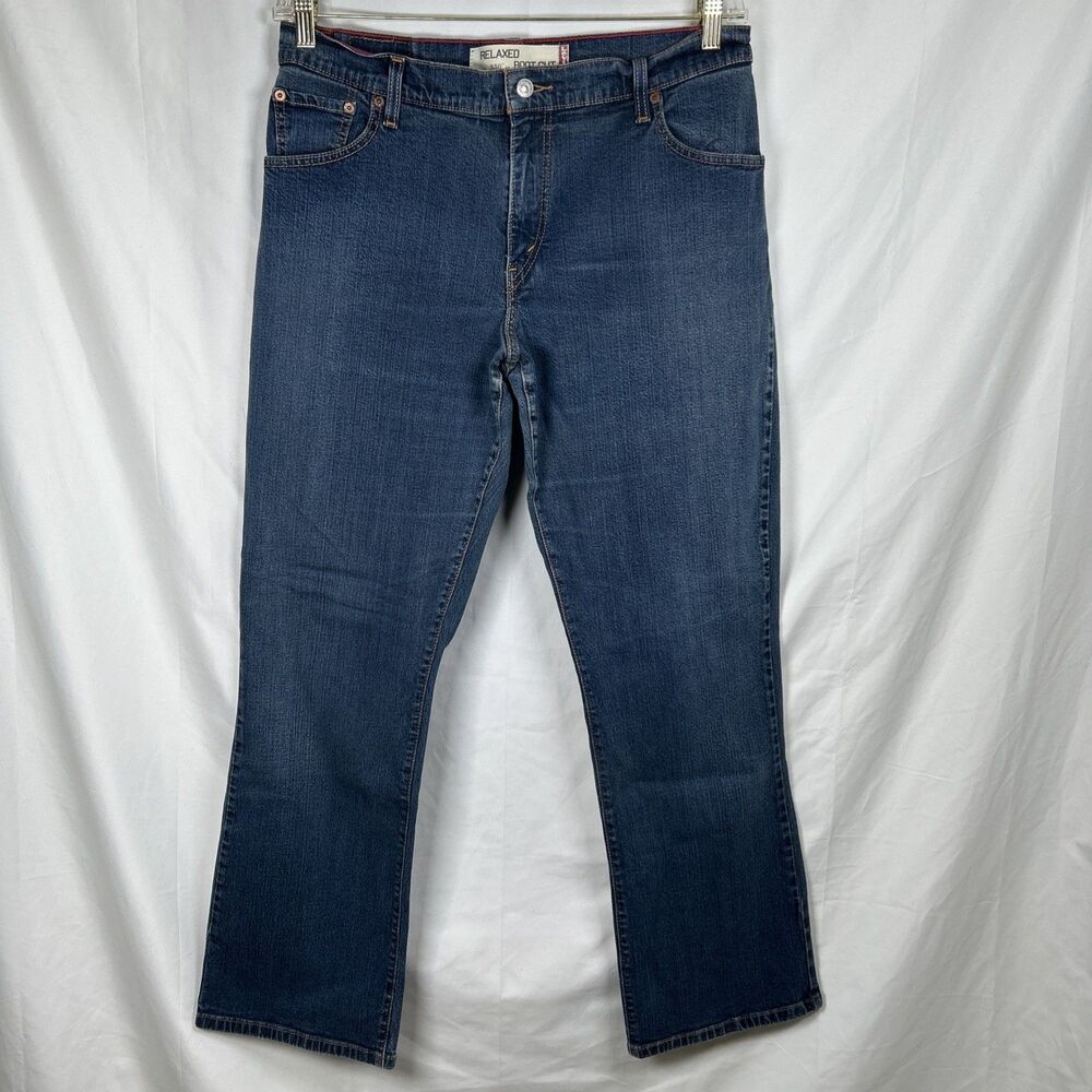 Levi's 505 Jeans Womens 14M Bootcut Relaxed Fit High Rise Stretch Blue Denim